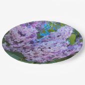 紫の薄紫開花フローラ ペーパープレート (アングル)