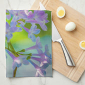 紫の薄紫 キッチンタオル (四つ折り)