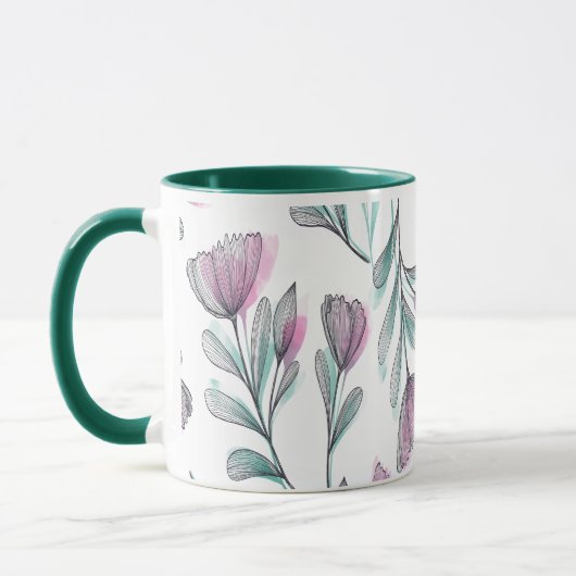 紫の薔薇 マグカップ (左)