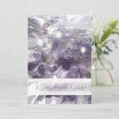 ©紫の藤の文字列ライトメイソンジャース結婚ズ 招待状 (スタンド正面)