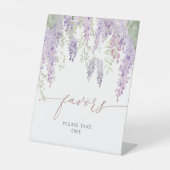 紫の藤エレガントのシャワーが署名を好む 台座サイン (正面)