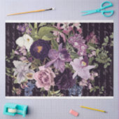 紫の蘭のフローラ花束の切り離し 薄葉紙 (クラフト)