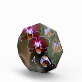 紫の蘭の植物写真モノグラムの フォトブロック (右)