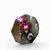 紫の蘭の植物写真モノグラムの フォトブロック (左)