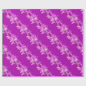 紫の蘭の水の色のアート結婚 ラッピングペーパー (フラット)