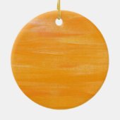 紫の蘭の水の色オレンジのポップ・アートのアートフラワー セラミックオーナメント (裏面)