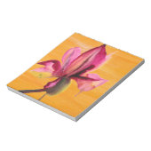 紫の蘭の水の色オレンジのポップ・アートのアートフラワー ノートパッド (回転)