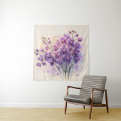 紫の蘭の水彩花束 タペストリー (インサイチュ)