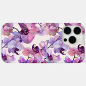 紫の蘭の花の水色 Case-Mate iPhoneケース (裏面 (横))