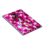 紫の蘭の花の背景 ノートブック (右側)