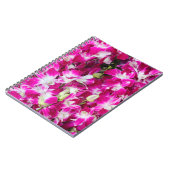 紫の蘭の花の背景 ノートブック (左側)