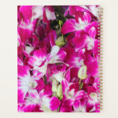 紫の蘭の花の背景 プランナー手帳 (裏面)