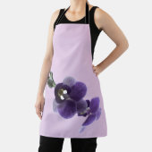 紫の蘭の花オールオーバープリントエプロン エプロン (インサイチュ)