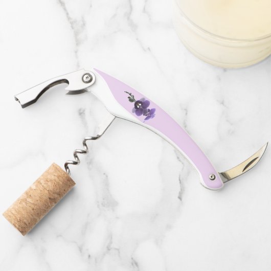 紫の蘭の花 ソムリエナイフ (正面)