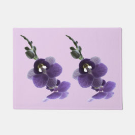 紫の蘭の花 ドアマット