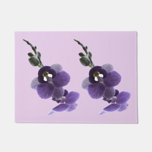 紫の蘭の花 ドアマット (正面)