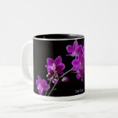 紫の蘭の花 二色マグカップ ツートーンマグカップ (正面左)
