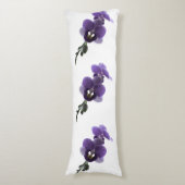 紫の蘭の花、抱き枕 ボディピロー (正面縦)