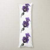 紫の蘭の花、抱き枕 ボディピロー (裏面 (縦))