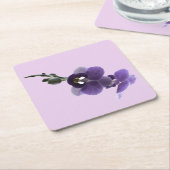紫の蘭の花、紙コースター スクエアペーパーコースター (アングル)