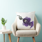 紫の蘭の花、装飾用クッション クッション (椅子)