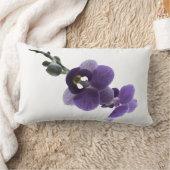 紫の蘭の花、装飾用クッション ランバークッション (ブランケット)