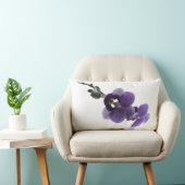紫の蘭の花、装飾用クッション ランバークッション (椅子)