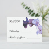 紫の蘭のrsvpカード 出欠カード (スタンド正面)