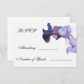 紫の蘭のrsvpカード 出欠カード (正面/裏面)