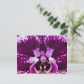 紫の蘭はがき ポストカード (スタンド正面)