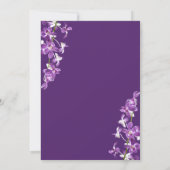 紫の蘭エレガントモダンな結婚式招待状 招待状 (裏面)