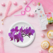 紫の蘭オン紙プレート ペーパープレート (パーティー)