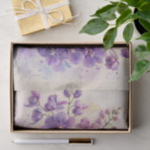 紫の蘭ブーケの水彩 薄葉紙 (ギフト)