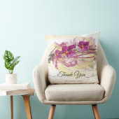 紫の蘭抽象芸術書道 クッション (椅子)