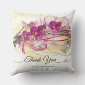 紫の蘭抽象芸術書道 クッション (裏面)