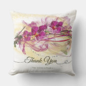 紫の蘭抽象芸術書道 クッション (正面)