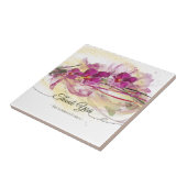 紫の蘭抽象芸術書道 タイル (側面)