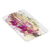 紫の蘭抽象芸術書道 マグネット (右側)