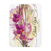 紫の蘭抽象芸術書道 マグネット (縦)