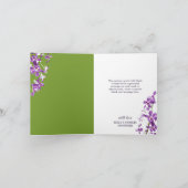 紫の蘭、エレガントモダンな結婚式 サンキューカード (内部)