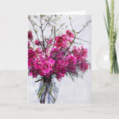 紫の虎の蘭のグリーティ空白のングカード カード (正面)