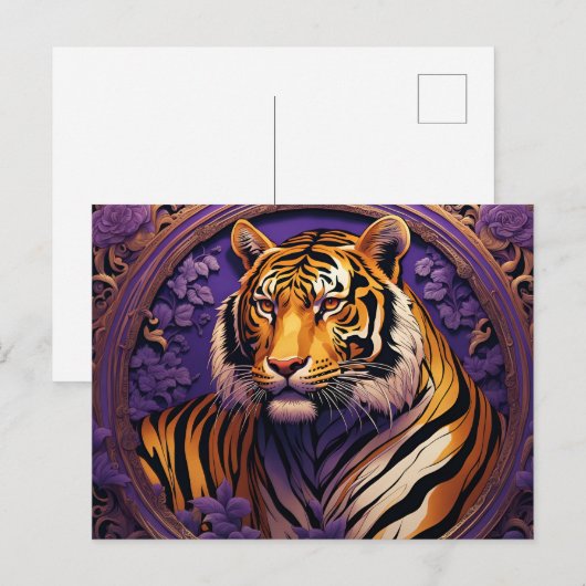 紫の虎 ポストカード (正面/裏面)