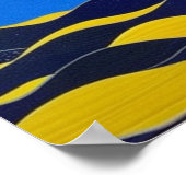 紫の虹と海のポスター ポスター (角)