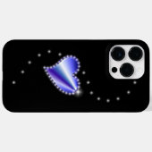 紫の虹のハート(星を黒に設定) Case-Mate iPhoneケース (裏面 (横))