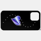 紫の虹のハート（星を黒に設定） Case-Mate iPhoneケース (裏面 (横))