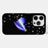 紫の虹のハート(星を黒に設定) Case-Mate iPhoneケース (裏面 (横))