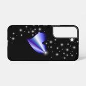 紫の虹のハート（星を黒に設定） SAMSUNG GALAXYケース (裏面横)
