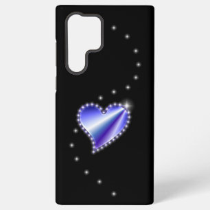 紫の虹のハート（星を黒に設定） SAMSUNG GALAXY S22 ULTRAケース