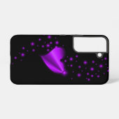 紫の虹のハート（星を黒に設定） SAMSUNG GALAXYケース (裏面横)
