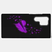 紫の虹のハート（星を黒に設定） SAMSUNG GALAXYケース (裏面横)